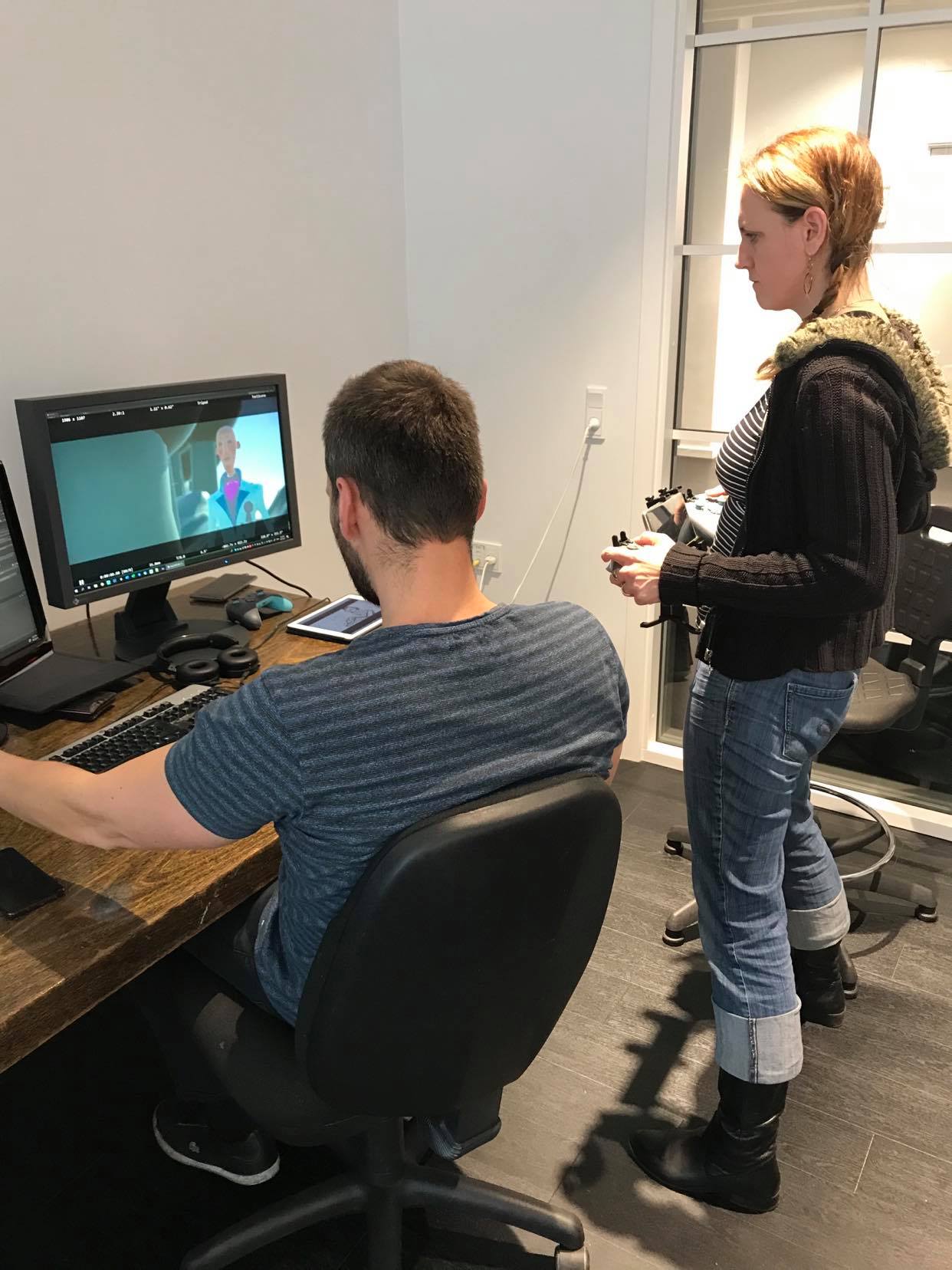 Jericca Cleland and Dennis Jensen working with Expozure
